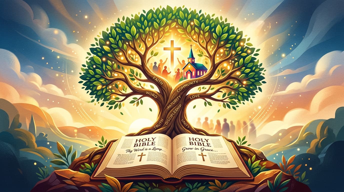 Ilustração sobre edificação da igreja local pela formação bíblica